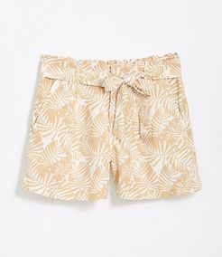 Palm Tie Waist Shorts