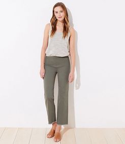 Petite Frayed High Waist Flare Crop Pants