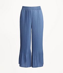 Pleated Wide Leg Crop Pull On Pants