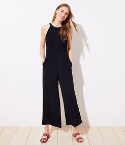 Smocked Halter Jumpsuit