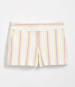 Petite Striped Rivera Shorts with 3 1/2 Inch Inseam