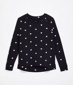 Lou & Grey Heart Terry Sweatshirt