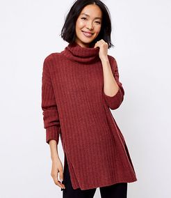 Lou & Grey Ribbed Turtleneck Tunic Sweater