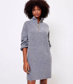 Zip Turtleneck Sweater Dress
