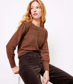 Shimmer Pointelle Sweater