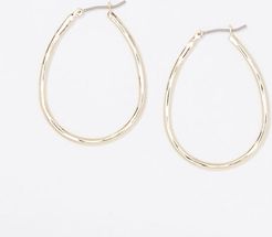 Pressed Metallic Hoop Earrings