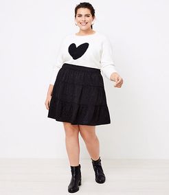 LOFT Plus Heart Tiered Skirt