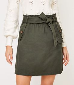 Petite Tie Waist Pocket Skirt