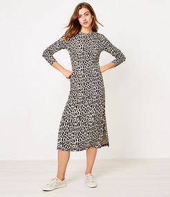 Petite Animal Spotted Midi Dress