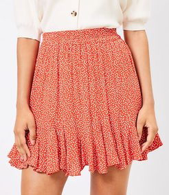 Dotted Flounce Pull On Skirt
