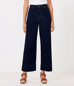 The Petite High Waist Wide Leg Jean in Refined Dark Indigo Wash