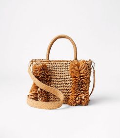 Fringe Straw Crossbody Bag