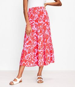 Jungle Rose Tiered Maxi Skirt