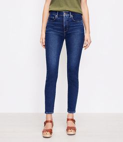 The Petite High Waist Skinny Jean in Pure Dark Indigo Wash