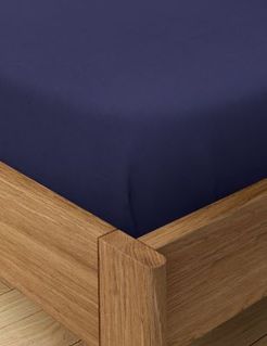 Egyptian Cotton 230 Thread Count Flat Sheet - Midnight Navy - Single (3 ft)