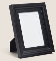 Heritage Wooden Frame 4x6 inch - Black - One Size