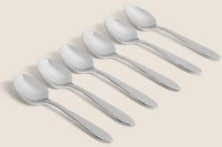 Set of 6 Maxim Teaspoons - Silver - One Size