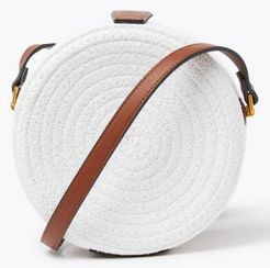 Marks & Spencer Straw Circle Cross Body Bag - Ecru Mix - One Size