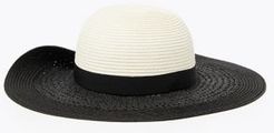Marks & Spencer Straw Wide Brim Sun Hat - Black Mix - Small-Medium