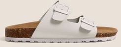 Marks & Spencer Leather Two Strap Sandals - White - US 4.5 (UK 3)