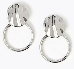 Marks & Spencer Mini Textured Hoop Earrings - Silver - One Size