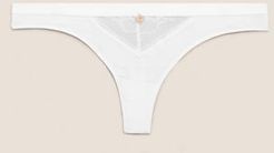 Marks & Spencer Ribbed Lounge Thong - White - US 2 (UK 6)