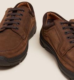 Marks & Spencer Wide Fit Leather Shoes with Airflex&trade; - Brown - US 6.5 (UK 6)