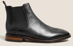 Marks & Spencer Leather Chelsea Boots - Black - US 6.5 (UK 6)
