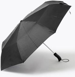 Marks & Spencer Recycled Polyester Rubber Handle Umbrella with Windtech&trade; - Black - One Size