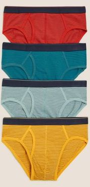 Marks & Spencer 4pk Cotton Stretch Cool & Fresh&trade; Briefs - Multi - US S