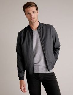 Marks & Spencer Smart Bomber Jacket with Stormwear&trade; - Dark Grey - US L