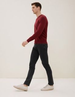 Marks & Spencer Slim Fit Organic Cotton Italian Jeans - Black - 40in waist