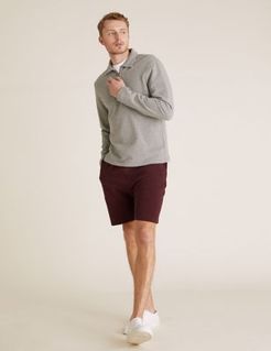 Marks & Spencer Pure Cotton Textured Shorts - Berry - US M