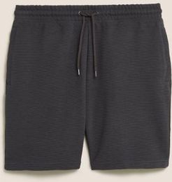 Marks & Spencer Pure Cotton Textured Shorts - Carbon - US S