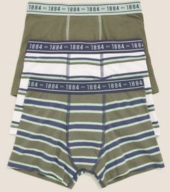 3pk Cotton with Stretch Khaki Trunks (6-16 Yrs) - Khaki - 6-7 Years