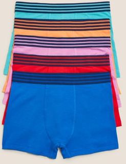 5pk Cotton with Stretch Bright Trunks (2-16 Yrs) - Multi/Brights - 5-6 Years