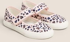 Kids' Leopard Print Riptape Mary Jane Shoes (5 Small - 12 Small) - Pink Mix - US 5.5 (UK 5 Small)