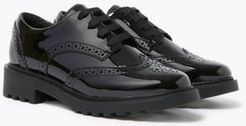 Kids' Leather Brogue School Shoes (13 Small - 7 Large) - Black - US 13.5 (UK 13 Small)