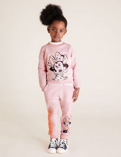 Cotton Minnie&trade; Joggers (2-7 Yrs) - Pink - 3-4 Years