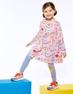 Pure Cotton Mr Men&trade; Little Miss&trade; Dress (2-7 Yrs) - Pink Mix - 2-3 Years