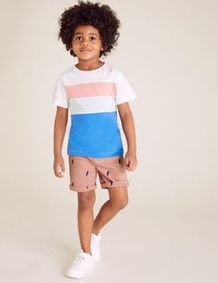 Pure Cotton Toucan Chino Shorts (2-7 Yrs) - Pink Mix - 3-4 Years