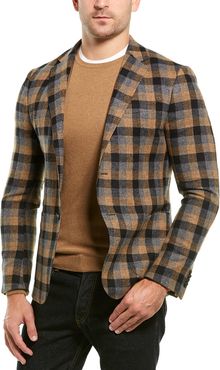 Z Zegna Checked Wool-Blend Jacket