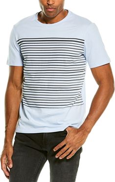 Theory Stripe Brushed T-Shirt