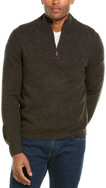 Scott Barber Merino Wool & Yak-Blend 1/4-Zip Mock Sweater