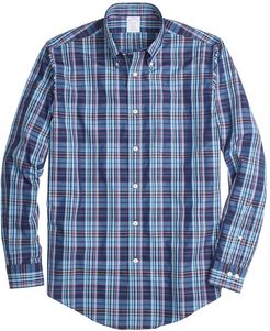 Brooks Brothers Non-Iron Regent Fit Multi-Plaid Sport Shirt