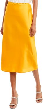 WAYF Sateen Midi Skirt