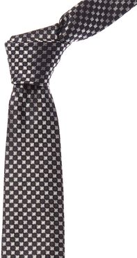 Canali Black & Grey Silk Tie