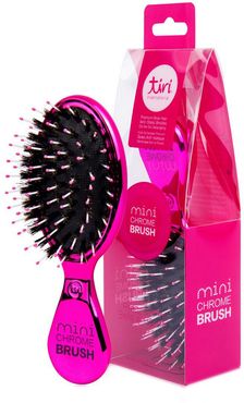 Tiri Pro Pink Mini Boar Bristle "Purse Perfect" Paddle Brush