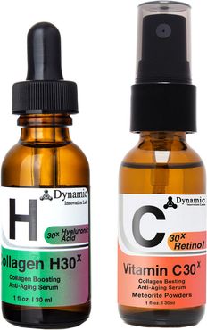 Dynamic Innovation Labs Vitamin C & Collagen Hyaluronic Acid 30x Serum Duo