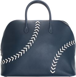 Hermes 1923 Blue Evercolor Leather Baseball Bolide Weekender Bag, Never Carried
